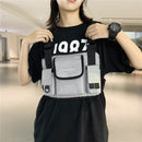 Fashion Women Chest Shoulder Bag Hip Hop Multi-pocket Pouch Oxford Street Pac