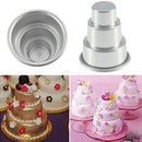 Cake Pan - 3 Tiers Pudding Cupcake Bakeware DIY Chocolate Cake Mold (L)
