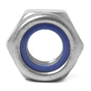 125pcs 304 Stainless Steel Hex Nuts with Nylon Insert, Self Locking Nut