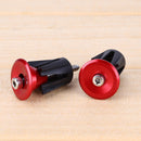 One Pair Bike Bicycle Aluminum Handlebar Grips Handle Bar Cap red Newly