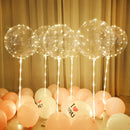 Luminous Handle Stick LED Balloon Party Colorful Lighting Clear Bobo Balloo