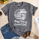 Independence Day Women Sunflower Tea (Dark Grey L) T-Shirt