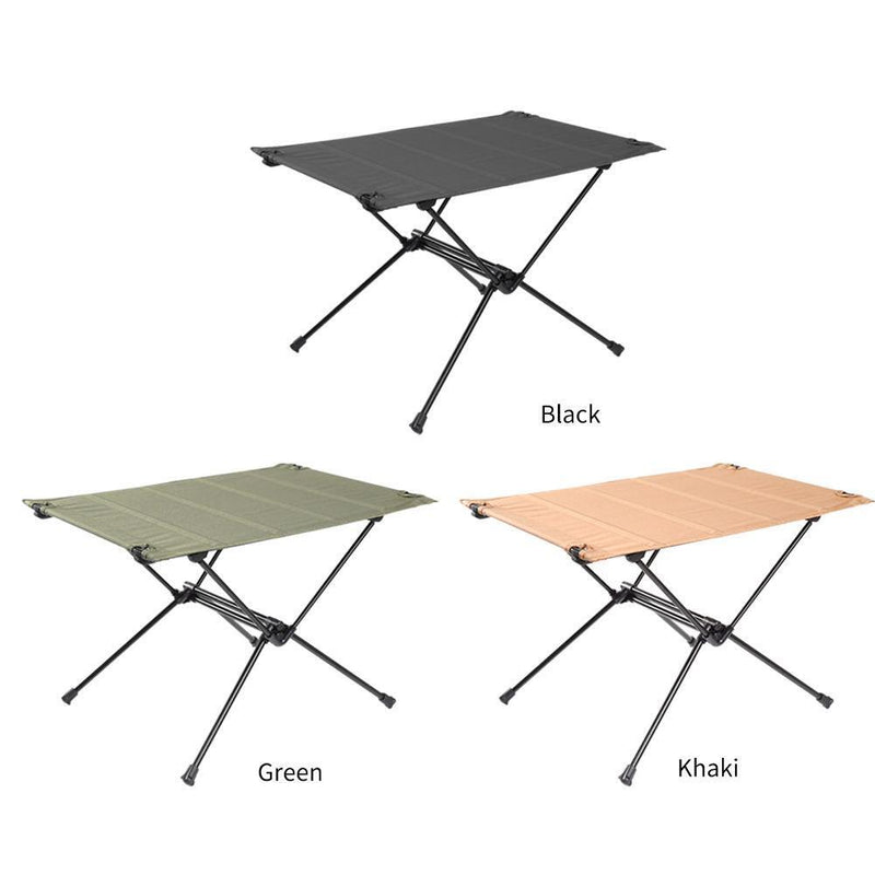 Foldable Camping Table-Fishing Aluminum Lightweight Folding Table (Khaki)