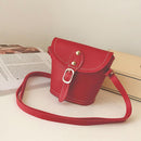 Children Kids Handbag PU Girl Shoulder Messenger Crossbody Bucket Purse/Red