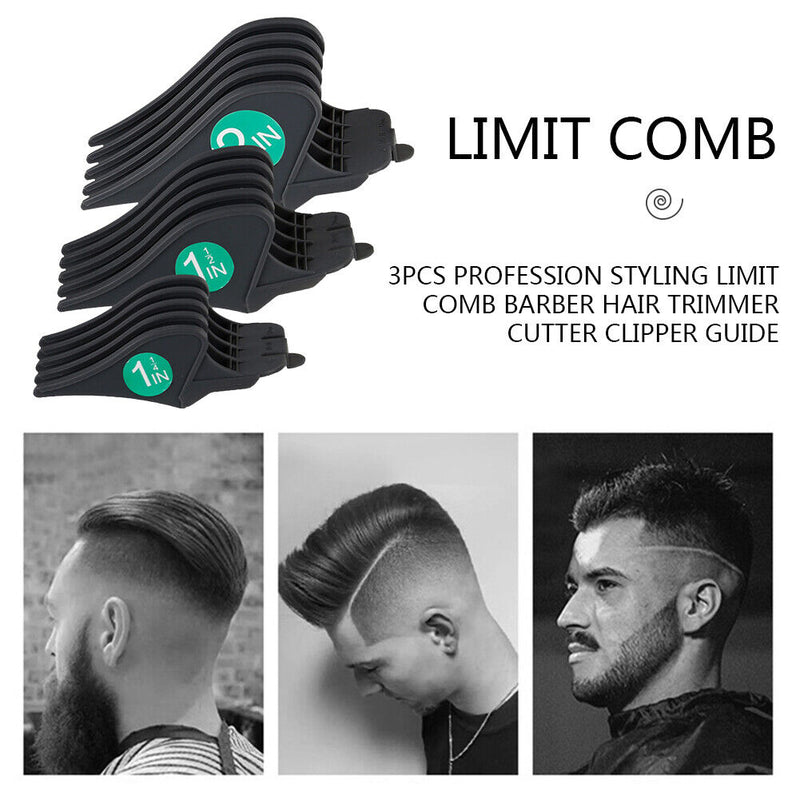 3pcs Universal Barber Hair Clipper Limit Comb Guide Hairdressing Replacement Set