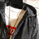 Teenager Boy Long-Sleeves Men Windbreaker Winter Zipper Coat (Black 2XL)