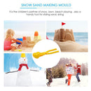 Love Shaped Snowball Maker Clip Kids Winter Snow Sand Mold Random (Yellow)