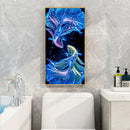 Diamond Painting 5D DIY Blue Fish Full Round Drill Rhinestone Mosaic Picture Kit