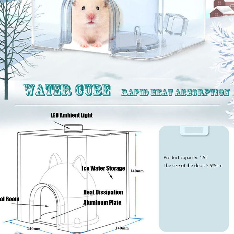 Water Cube Small Pet Cooling Ice Nest Cooling House Hamster Igloo Summer House