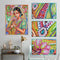 Partial Special Diamond Painting Kit Girl Holding Lotus Rhinestone Picture