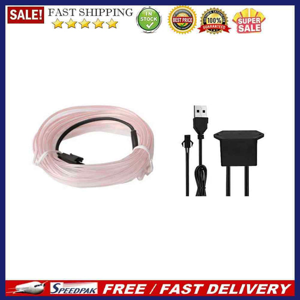 3/5m Car Interior EL Wiring LED Strip Lamp for Auto Party Atmosphere Lighting