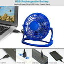 Mini USB Desk Fan Super Quiet Portable Cooling Air Cooler For Computer Laptop