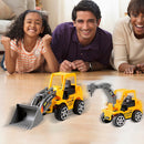 6pcs Fun Inertia Glide Construction Vehicle Set Child Excavator Tractor Pla