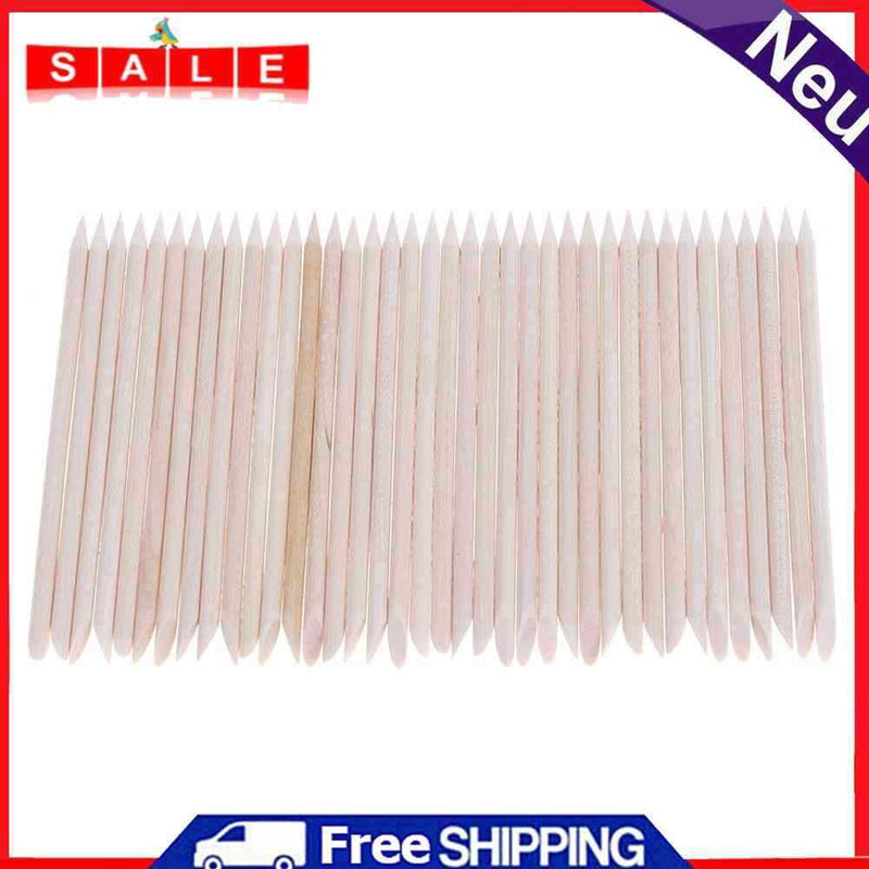 100pcs/Bag Nail Art Cuticle Pusher Remover Wood Clean Nail Manicure Sticks