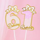 Ornament Party Supplies Cake Toppers Cake Decor Dessert Sticks Happy Birthday