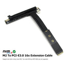M2 M Key SSD to PCIe Graphics Card Adapter NVME to PCI-E 3.0 16X Extension Cable