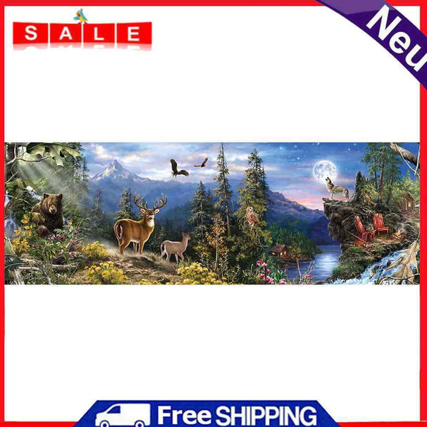 5D Rhinestone Mosaic Craft DIY Forest Animals Diamond Painting Picture Poster