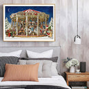 Handmade Canvas Mosaic Merry-Go-Round Full Diamond Painting Point Drill Craft