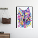 5D DIY Special Shaped Diamond Painting Wolf Head Cross Stitch Kits Bedroom Decor