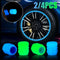 Luminous Stem Cover Tire Valves Caps Universal Valves Nozzles (12pcs Blue)