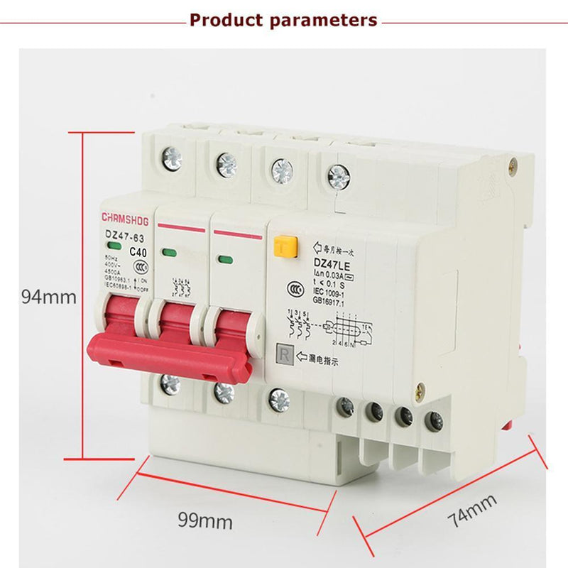 DZ47le-63/3P+N Leakage Protection Circuit Breaker Household Switch (40A) Newly