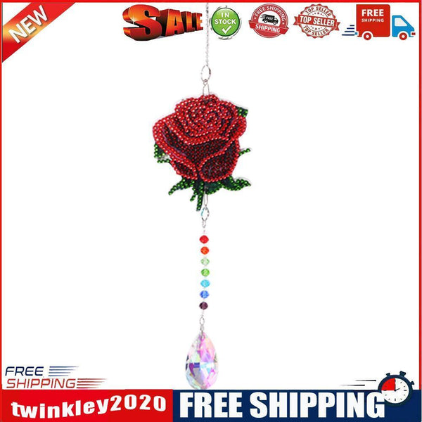 Crystal Diamond Angel Tears Catching Light Hanging Wind Chimes Decor (C)