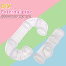 8pcs Hamster Tunnel Assembly Pipe Set External Small Pet Pipeline (White) Newly