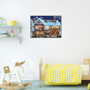 Full Cross Stitch Eco-cotton Thread 11CT Printed Snow House Still Life Craft Kit
