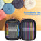 DIY Aluminum Crochet Hooks Sweater Knit Weave Sewing Needle Set Kit (Black)