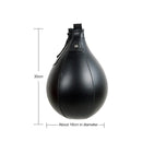 PU Boxing Speed Ball Training Inflatable Punching Pear-Shaped Bag (Black)