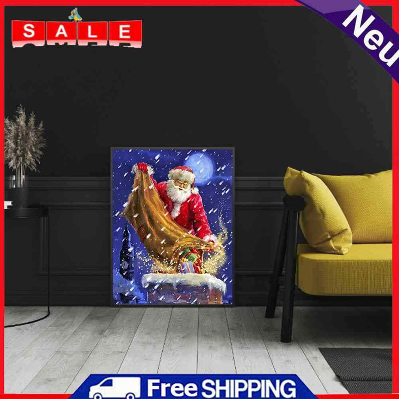 Santa Claus 5D DIY Diamond Painting Kits Full Round Drill Wall Decor Art (DG1