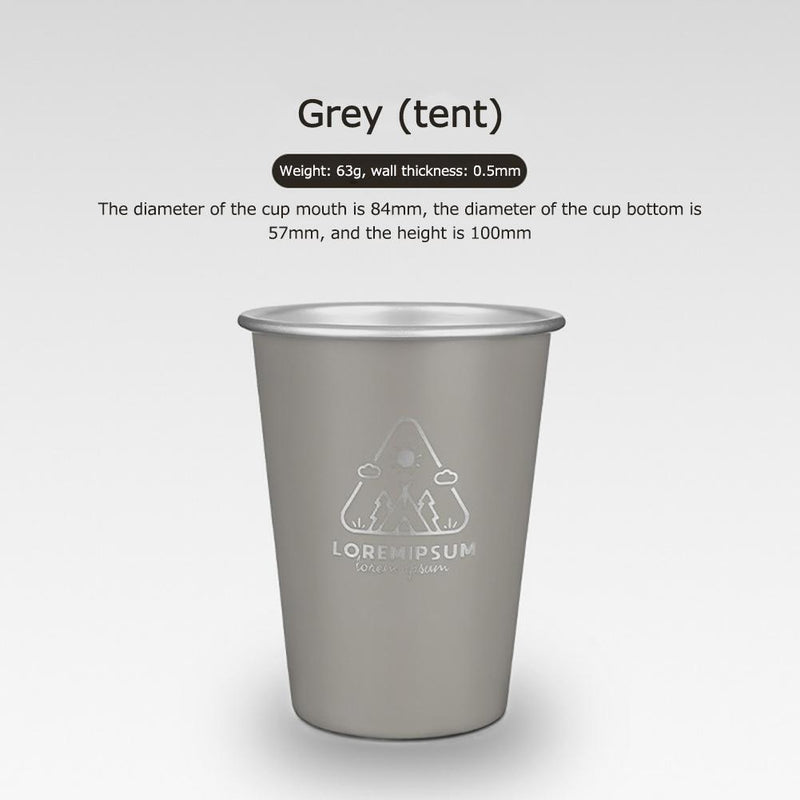 Stainless Steel Camping Cup Outdoor Travel Coffee Beer Drinks Mugs (Black)