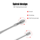 6pcs Ear Picker Stainless Steel Spiral Earpick Wax Remover Ear Cleaner (C)