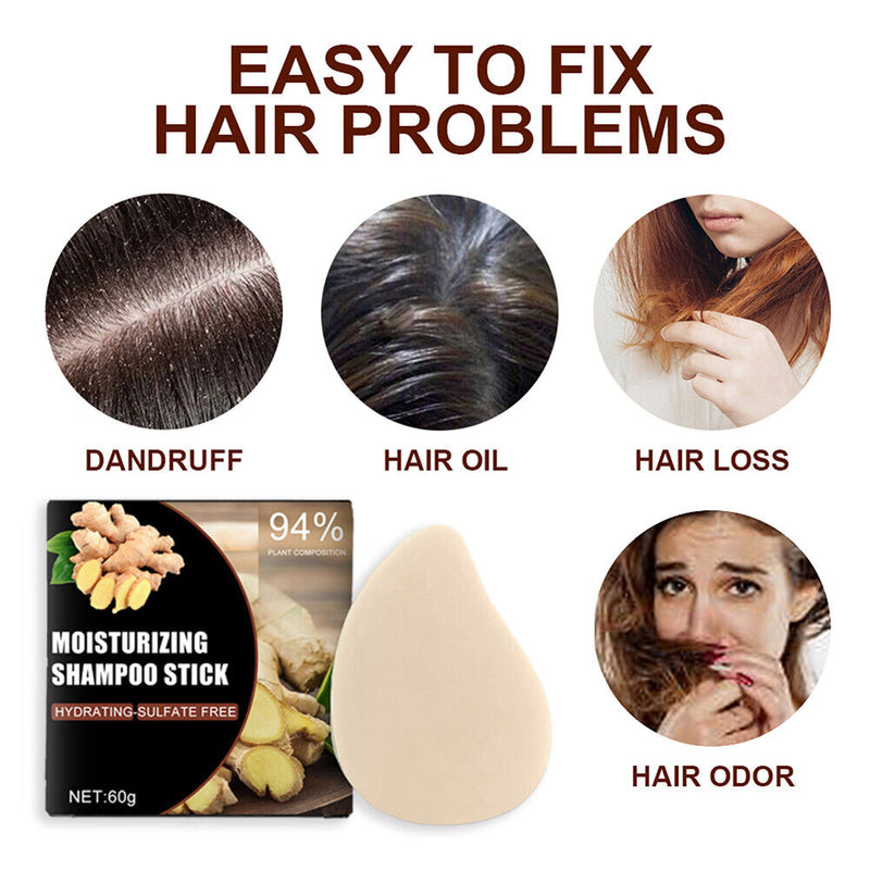 Pure Hair Cleansing Moisturizing Shampoo Soap Soften Anti-Dandruff Shampoo Ba