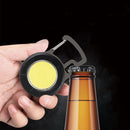 Multifunction COB LED Mini Flashlight Keychain Camping Bottle Opener Tent Light