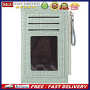 Retro Women PU Alligator Pattern Card Holder Contrast Color Wallet (Green)