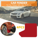 4pcs Red Splash Guard Mud Flaps Universal Fender Mudguards for Car Pickup S