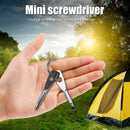 1 Set Stainless Steel Mini EDC Slotted Screwdrivers Keychain Pocket Repair Tools
