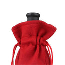 Home Wine Bottle Cover Bag Elasticated Collar Christmas Gift Red Santa Claus