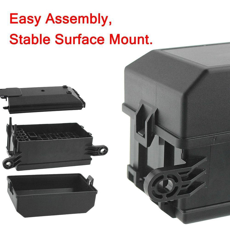 Universal DC 12V Car Marine 6-Way Relay+ 6-Slot Blade Fuse Holder Box Block