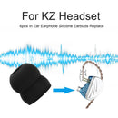12pcs In Ear Earphone Silicone Earbuds Replacement for KZ LZ A4 DZ9 (Black)