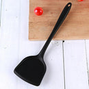 Non-Stick Spatula Silicone Heat-Resistant Turner Shovel Cooking Tool (Black