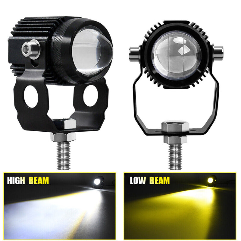 Adjustable 60W Bifocal Motorbike LED Headlight Motorcycle Spotlight (2pcs)
