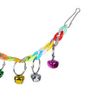 Small Parrot Bell Colorful Handmade Pet Jewelry Hanging Cage Bell Swing (C)
