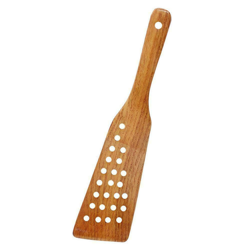 Wooden Wok Shovel cooking Spoon Non Stick Wood Long Kitchen Spatula Rice I6L5