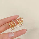 Accessories Party Gift Diamond Stud Peal Ear Row Sparkling Earrings Earrings