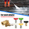 5pcs Spray Nozzle Tips 1/4 with Pivoting Coupler Pressure Washer Accessories Kit
