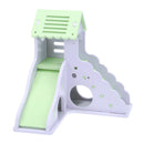 Waterproof Removable Stairs Double Layer Villa Hamster Sleeping Nest(Green)