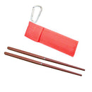 Folding Chopsticks Outdoor Camping Picnic Portable Tableware (Mahogany) Newly