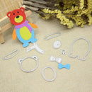 5pcs/Set Snowman Bear Xmas Steel Cutting Dies Novelty Stencil Scrapbooki